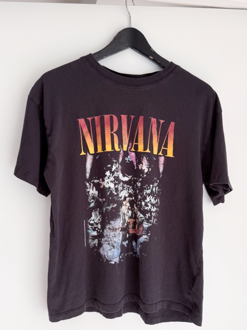 Nirvana Kurt Cobain MTV Unplugged Graphic Tee H&M Small Boxy Oversized Grunge